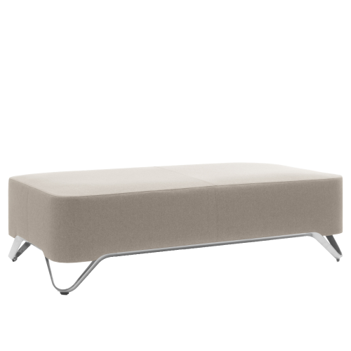 BOXIT 2er-Hockerelement B/H/T: 150x74x75 cm,  Sitzhöhe 43 cm, Gestell und Stofffarbe wählbar