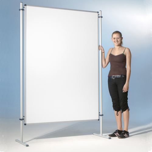 Moderationswand, doppelseitiges Whiteboard, Stahltafel emailliert. Serie NSTT EW B/H: verschiedene Größen, weiß