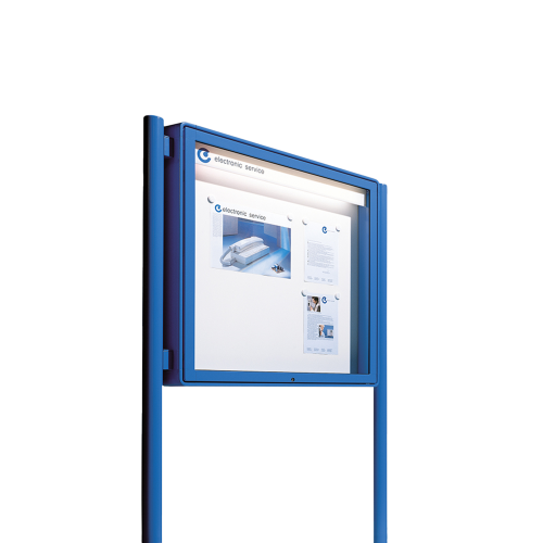 Aluvitrine Modell W9 mit Klettenstoff Maße und Einsatzbereich wählbar