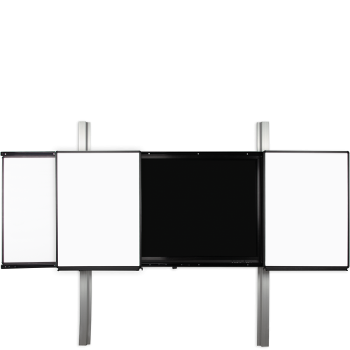 Rail 2.0 - elektrisch höhenverstellbare interaktive Tafel, Halterung für Monitore