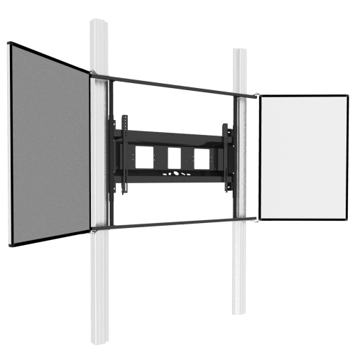 Wandmontiertes 2 Säulen Pylonensystem für Monitore von 65-86"