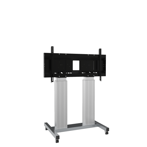 Elektrisch höhenverstellbarer Schwerlast XL TV Rollwagen, mobiler Monitorständer mit 50 cm Hub
