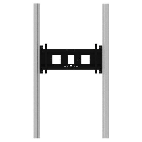 Wandmontiertes 2 Säulen Pylonensystem für Monitore von 65-86" elektrisch höhenverstellbar, 70 cm Hub