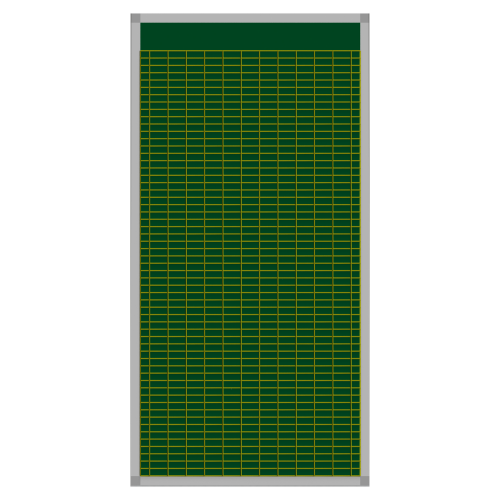 Klassenplantafel erweiterbar, Stahlemaillie grün Stundenplantafel Set endlos um jeweils 10 Klassenspalten erweiterbar