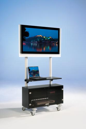 TV Wagen, TV Rack für Fernseher bis 50 Zoll mit Unterschrank und Ablage